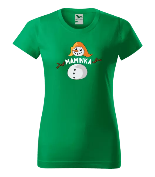 Dámské vánoční tričko Sněhulák maminka