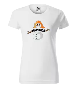 Dámské vánoční tričko Sněhulák maminka