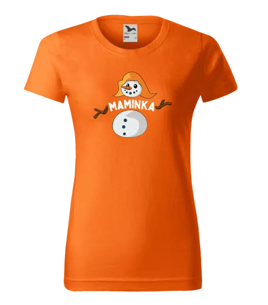 Dámské vánoční tričko Sněhulák maminka