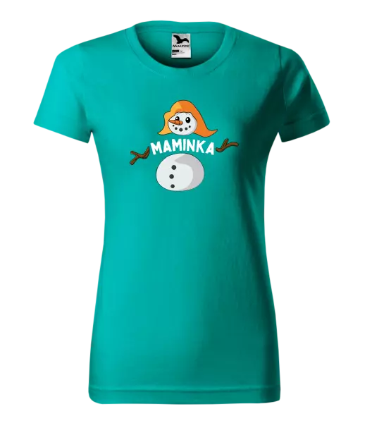 Dámské vánoční tričko Sněhulák maminka