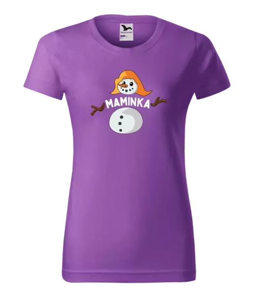 Dámské vánoční tričko Sněhulák maminka