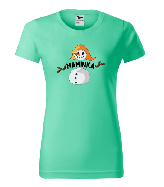 Dámské vánoční tričko Sněhulák maminka