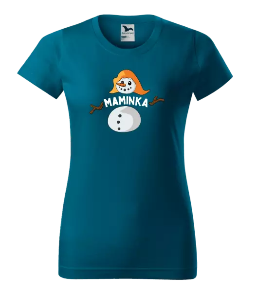 Dámské vánoční tričko Sněhulák maminka
