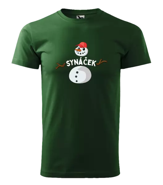 Pánské vánoční tričko Sněhulák synáček