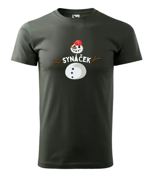 Pánské vánoční tričko Sněhulák synáček