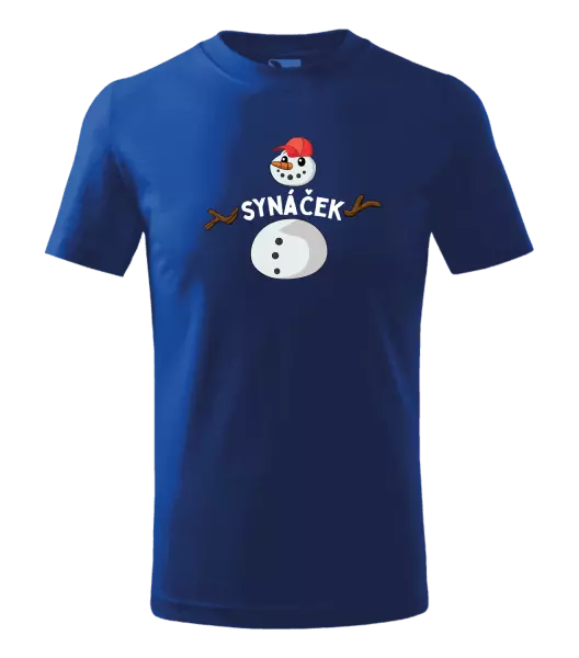 Dětské vánoční tričko Sněhulák synáček