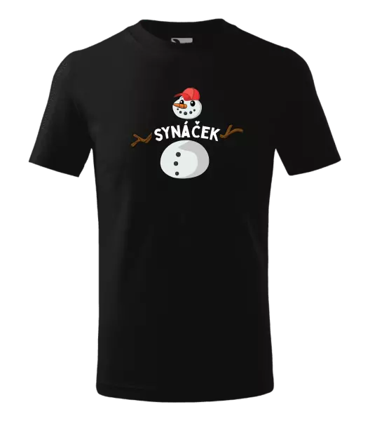 Dětské vánoční tričko Sněhulák synáček
