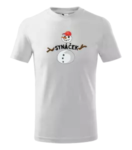 Dětské vánoční tričko Sněhulák synáček
