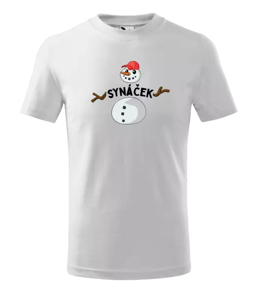 Dětské vánoční tričko Sněhulák synáček