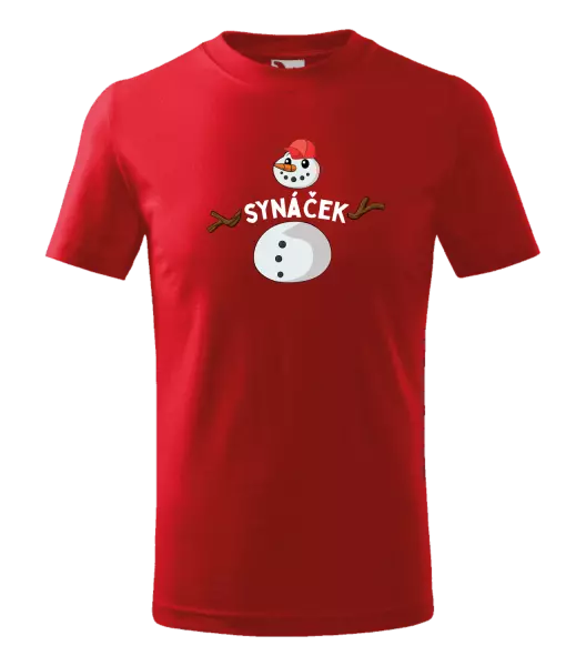 Dětské vánoční tričko Sněhulák synáček
