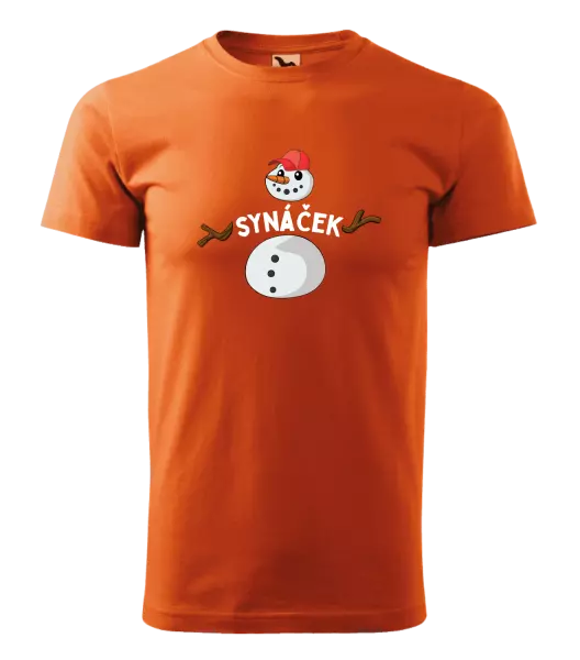 Pánské vánoční tričko Sněhulák synáček