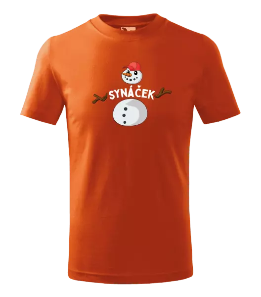 Dětské vánoční tričko Sněhulák synáček