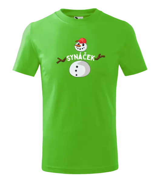 Dětské vánoční tričko Sněhulák synáček