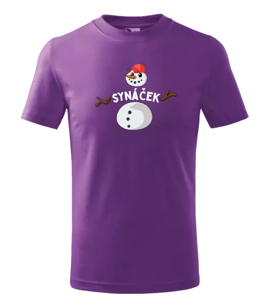 Dětské vánoční tričko Sněhulák synáček