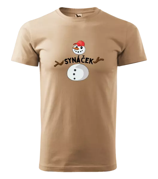 Pánské vánoční tričko Sněhulák synáček