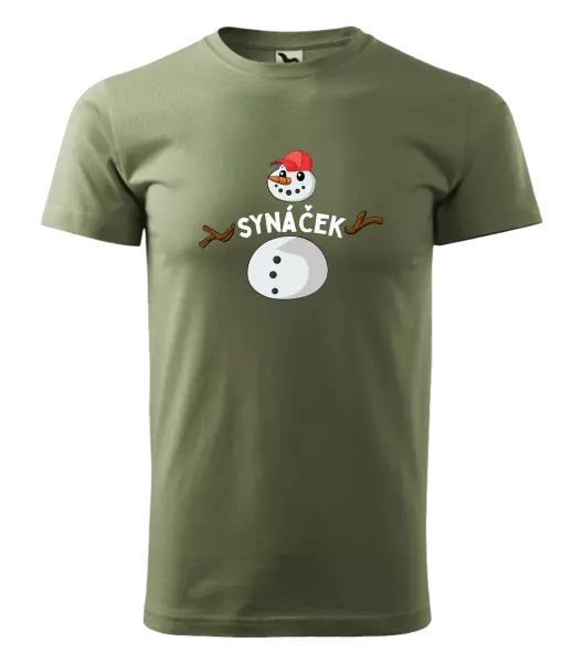 Pánské vánoční tričko Sněhulák synáček