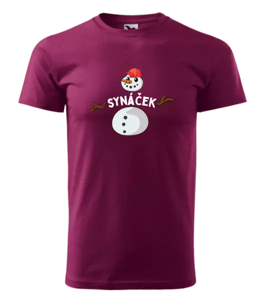 Pánské vánoční tričko Sněhulák synáček