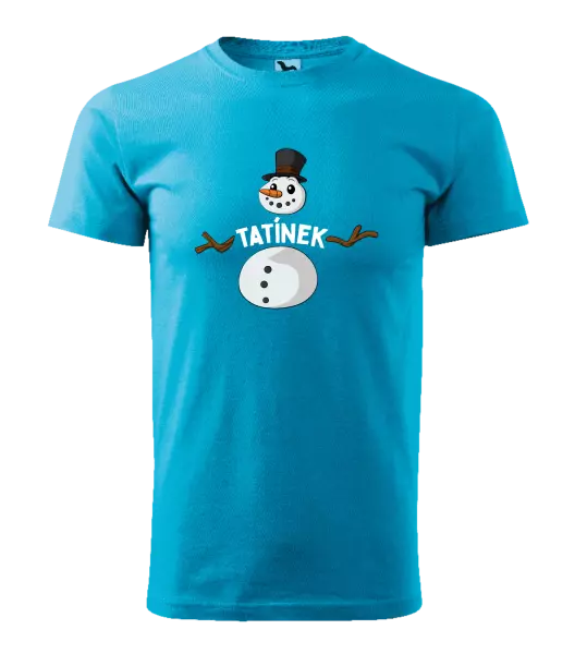 Pánské vánoční tričko Sněhulák tatínek
