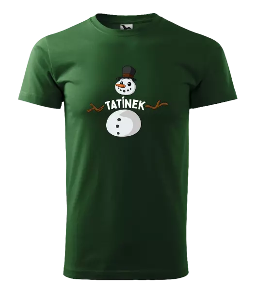 Pánské vánoční tričko Sněhulák tatínek