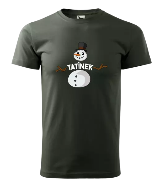 Pánské vánoční tričko Sněhulák tatínek