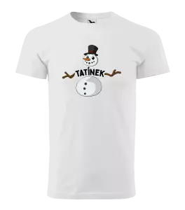 Pánské vánoční tričko Sněhulák tatínek