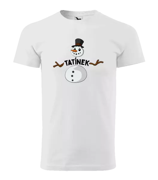 Pánské vánoční tričko Sněhulák tatínek