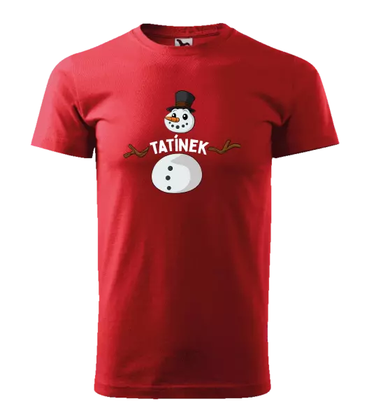 Pánské vánoční tričko Sněhulák tatínek