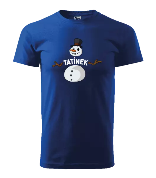 Pánské vánoční tričko Sněhulák tatínek