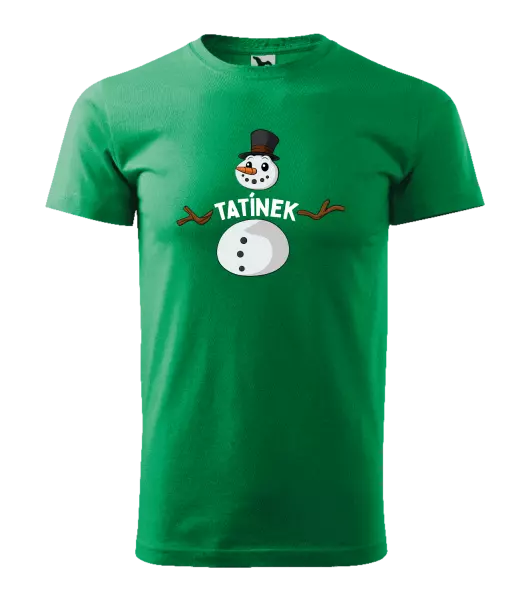 Pánské vánoční tričko Sněhulák tatínek