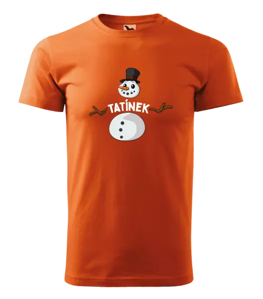 Pánské vánoční tričko Sněhulák tatínek