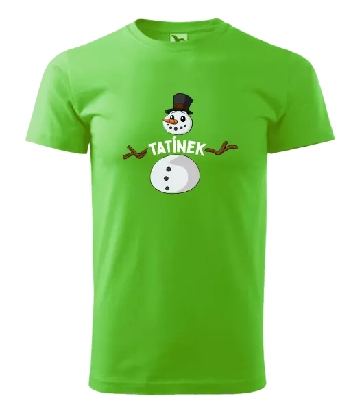 Pánské vánoční tričko Sněhulák tatínek