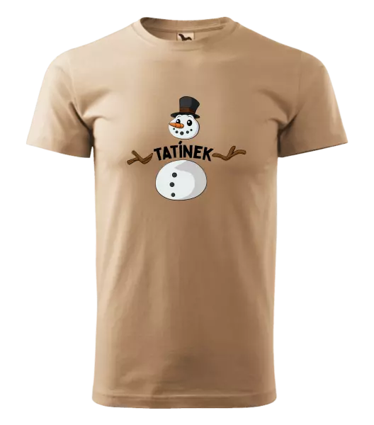 Pánské vánoční tričko Sněhulák tatínek