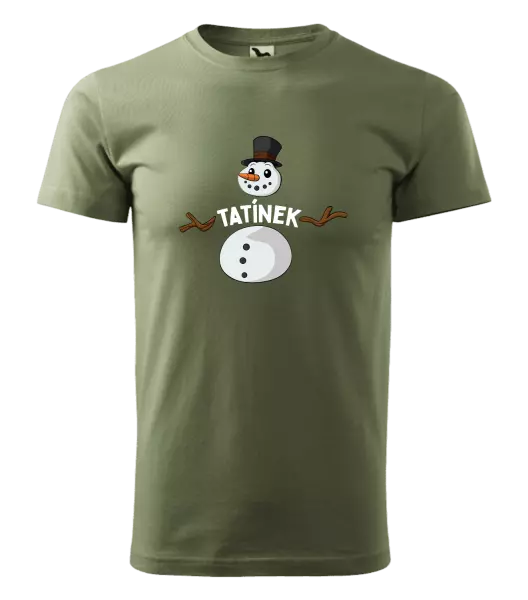 Pánské vánoční tričko Sněhulák tatínek