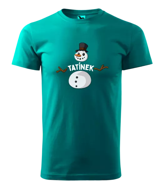 Pánské vánoční tričko Sněhulák tatínek