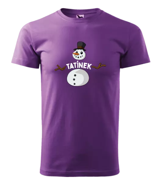 Pánské vánoční tričko Sněhulák tatínek
