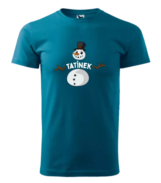 Pánské vánoční tričko Sněhulák tatínek