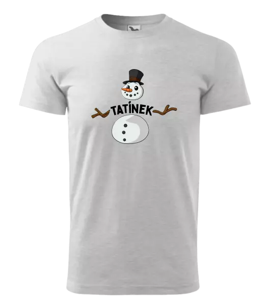 Pánské vánoční tričko Sněhulák tatínek