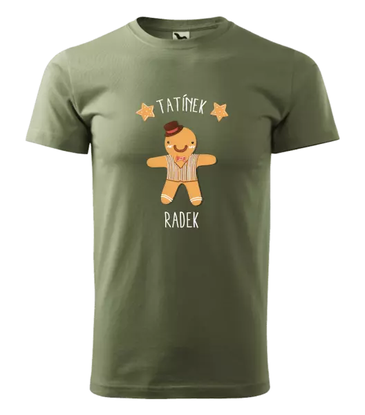 Pánské vánoční tričko Perníček tatínek