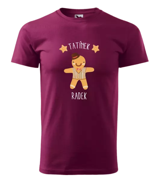 Pánské vánoční tričko Perníček tatínek