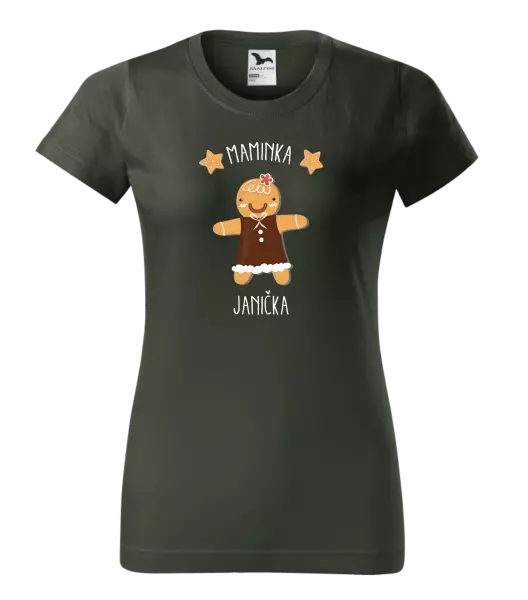 Dámské vánoční tričko Perníček maminka