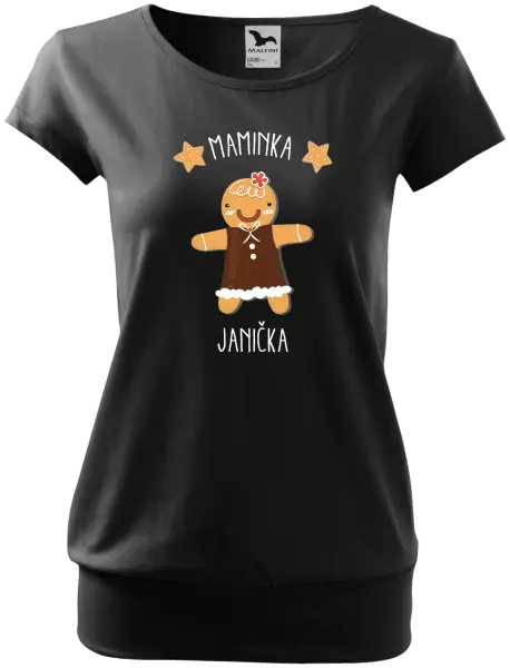 Dámské vánoční tričko Perníček maminka