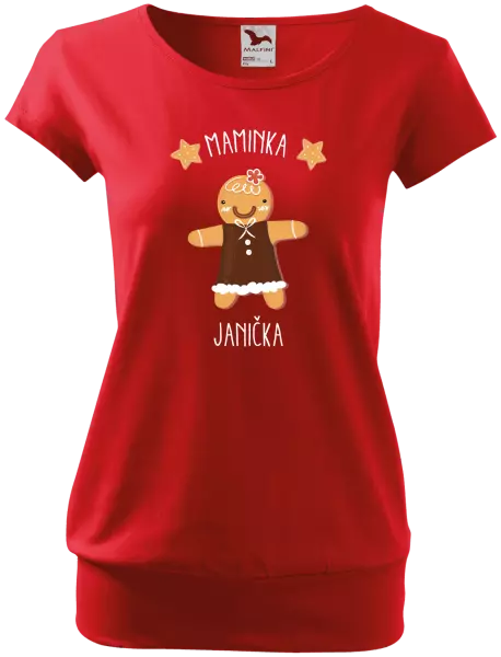 Dámské vánoční tričko Perníček maminka