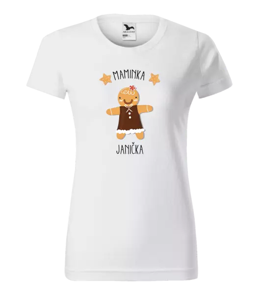 Dámské vánoční tričko Perníček maminka