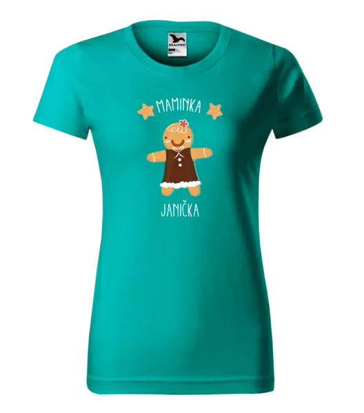 Dámské vánoční tričko Perníček maminka