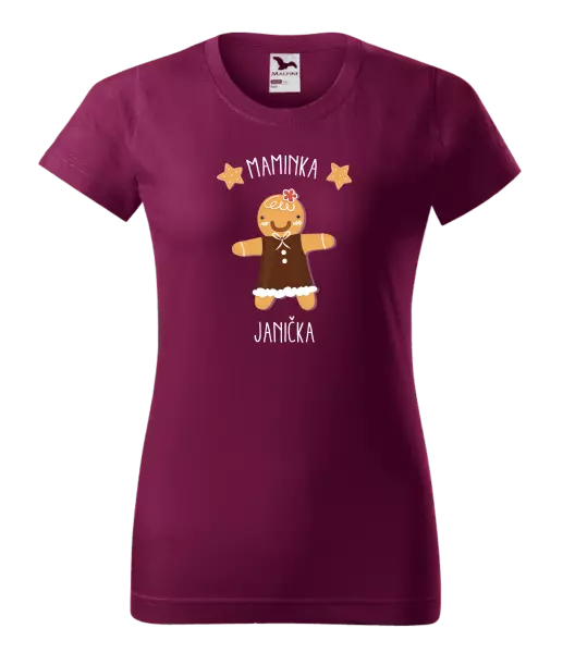 Dámské vánoční tričko Perníček maminka