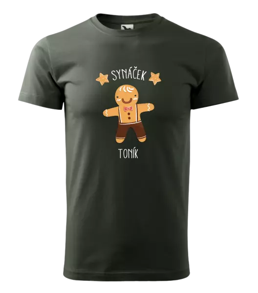 Pánské vánoční tričko Perníček synáček