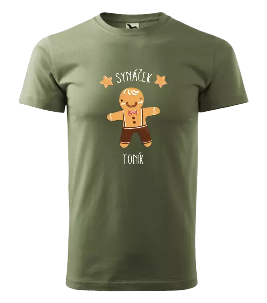 Pánské vánoční tričko Perníček synáček