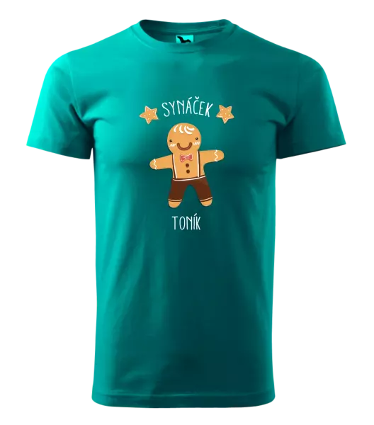 Pánské vánoční tričko Perníček synáček