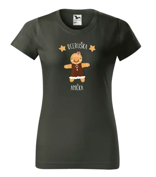 Dámské vánoční tričko Perníček dceruška
