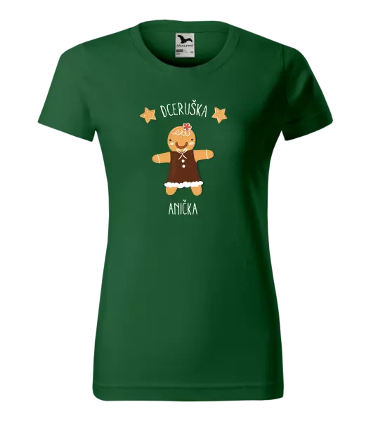 Dámské vánoční tričko Perníček dceruška